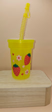 Load image into Gallery viewer, Kids plastic sip Cups with straw
