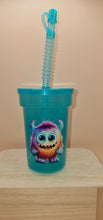 Load image into Gallery viewer, Kids plastic sip Cups with straw
