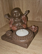 Resin Monk Candle Holder 12 cm