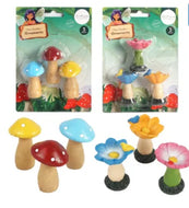 3 pk Fairy Garden Mushrooms or Bird feeder was $4 Now $3