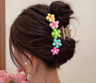 Candy coloured flower claw clip