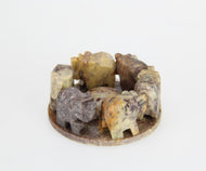 Soapstone Elephant Incense Holder 8cm
