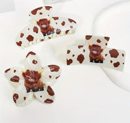 Highland Cow 3 piece claw clips