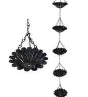 Flower metal rain chain 87cm