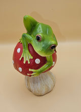 Load image into Gallery viewer, Frog on Mushroom 7x7x11 cm
