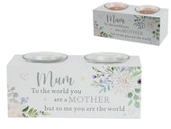 Mum Tealight Holder 17cm