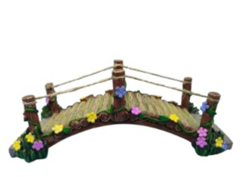 Was $13.90, Now $10    20cm Fairy Garden Flower Bridge